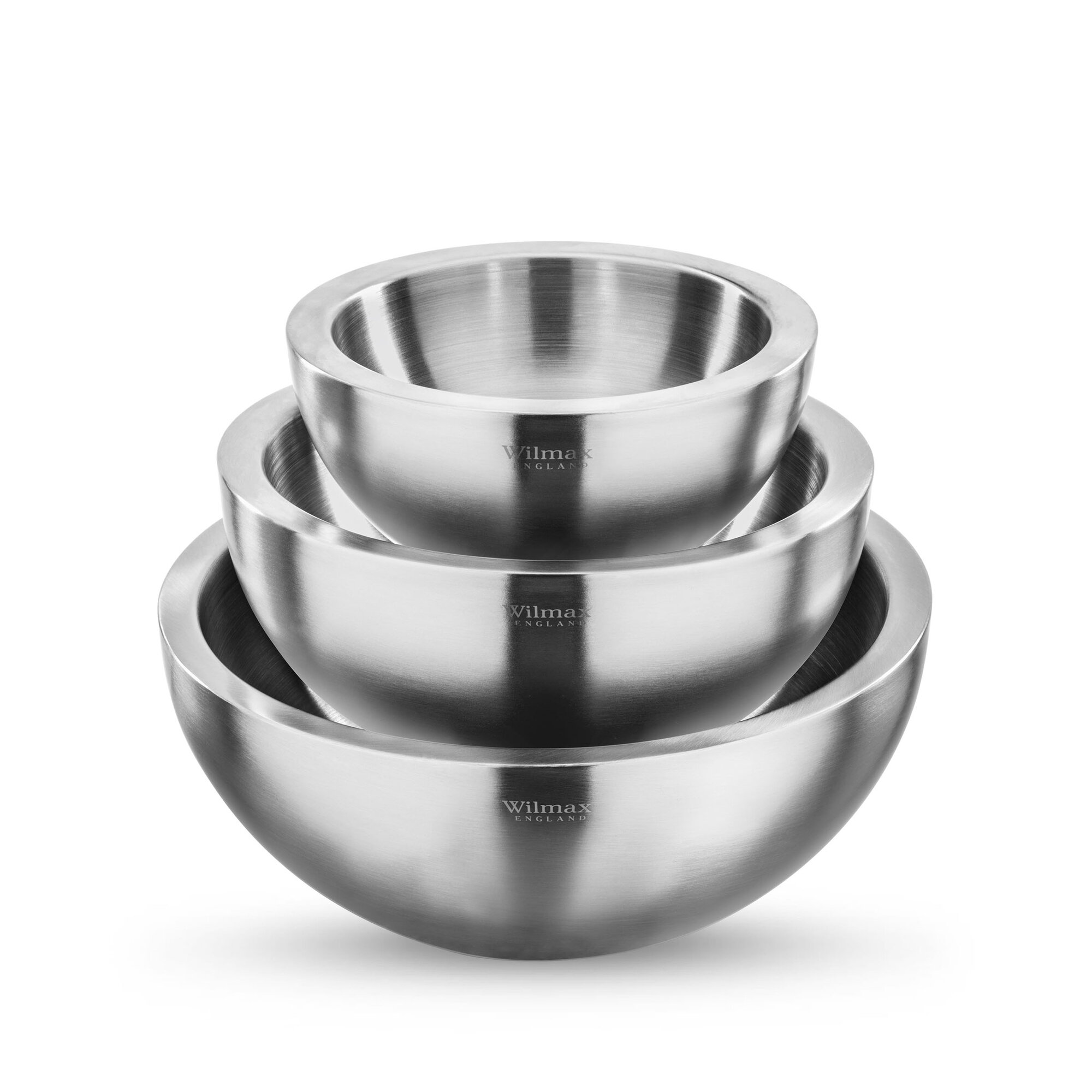 Набор двустенных мисок 16, 20, 24 см WL‑553005/3A