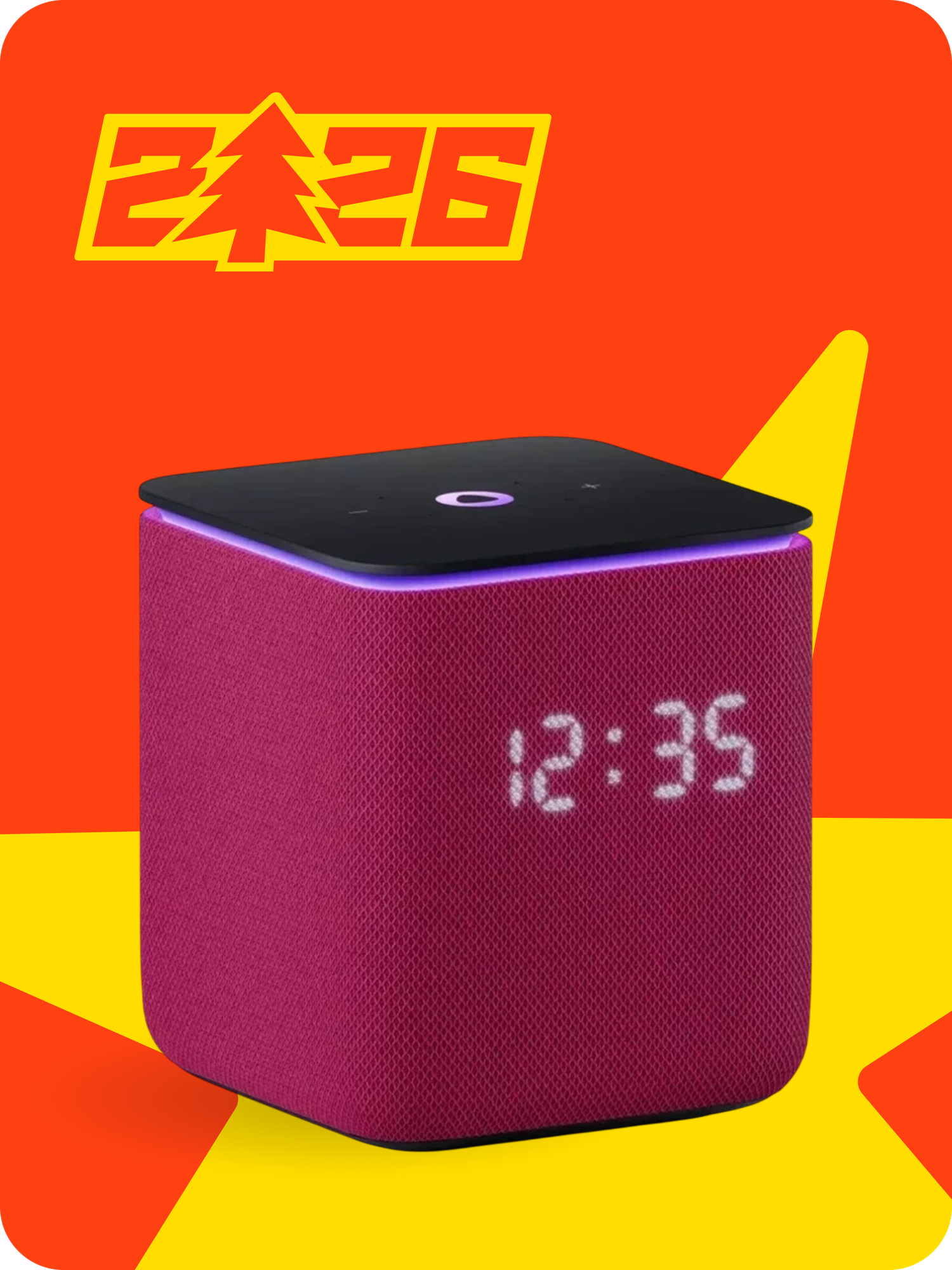 Умная колонка Яндекс станция Миди, Алиса, с часами и YandexGPT, 24 Вт, поддержка Zigbee, Pink