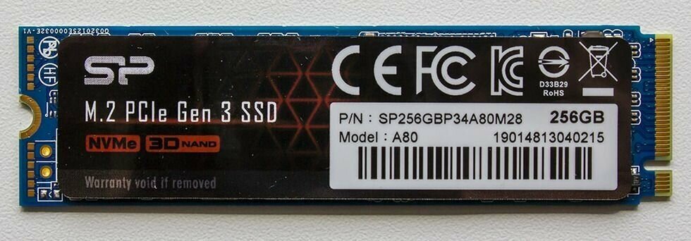 Твердотельный накопитель Silicon Power M-Series UD80 250Gb PCI-E 3.0 SP250GBP34UD8005 - фото №3