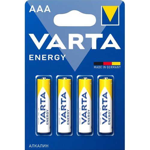 Батарейка VARTA ENERGY AAA (блистер 4 шт) 04103213414 varta батарейка алкалиновая varta energy aaa lr03 10bl 1 5в блистер 10 шт