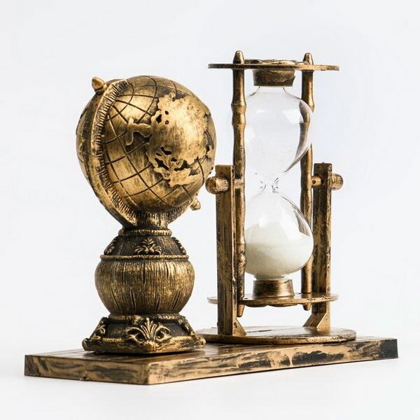 Песочные часы "Глобус", сувенирные, 15.5 x 7 x 12.5 см