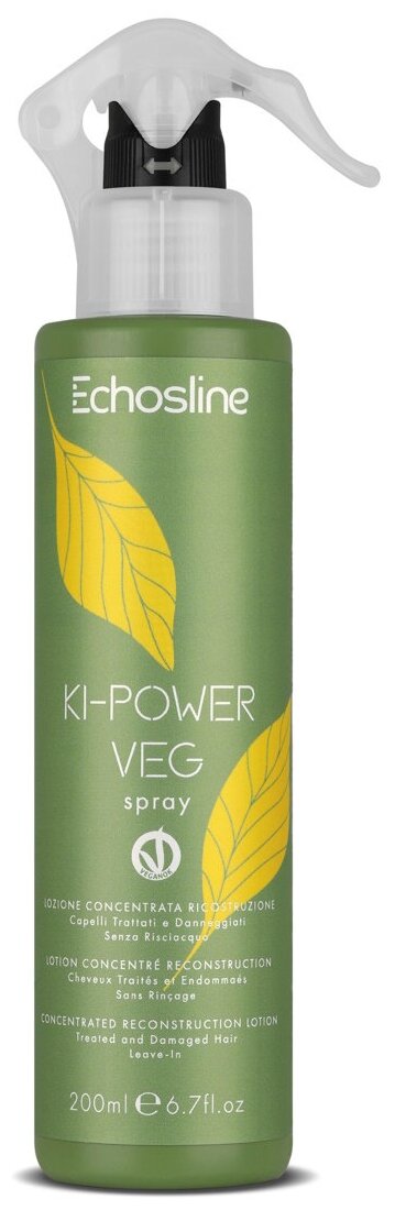 Спрей KI-POWER VEG для окрашенных и поврежденных волос ECHOS LINE восстанавливающий 200 мл