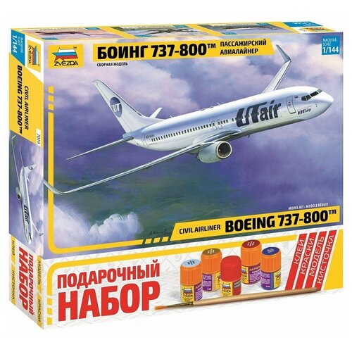 Сборная модель Пасс. авиалайнер Боинг 737-800 Звезда звезда сборная модель пассажирский авиалайнер боинг 737 8 max