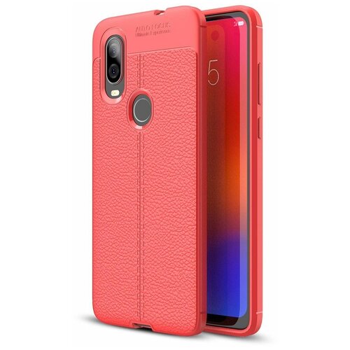 Чехол-накладка Litchi Grain для Motorola P40 / Motorola One Vision (красный) чехол накладка litchi grain для motorola moto g8 power черный