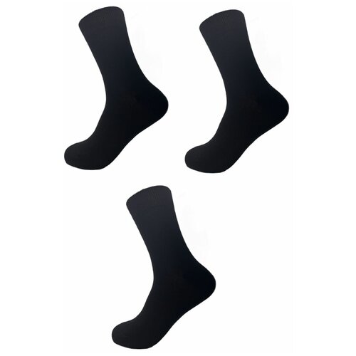 фото Мужские носки naitis, 3 пары, классические, размер 31, черный