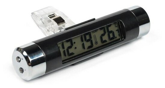 Часы-термометр автомобильные в дефлектор