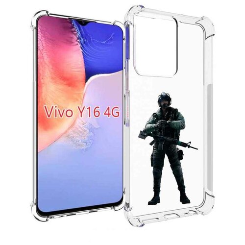 Чехол MyPads Tom-Clancy's-Rainbow-Six-2 для Vivo Y16 4G/ Vivo Y02S задняя-панель-накладка-бампер чехол mypads tom clancy s rainbow six 1 для vivo x90 pro plus задняя панель накладка бампер