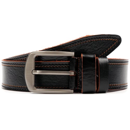 фото Ремень fabretti, натуральная кожа, металл, для мужчин, размер 130, длина 130 см., черный