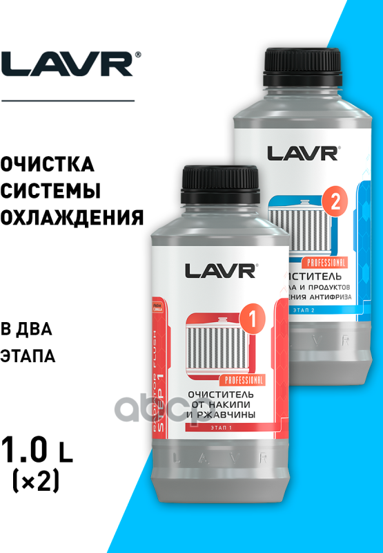 Ln1110_очиститель Системы Охлаждения! В 2 Этапа Набор 1Л+1Л Ln1110 LAVR арт. LN1110