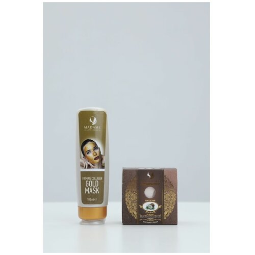 Набор Золотая маска для лица и Кокосовое мыло