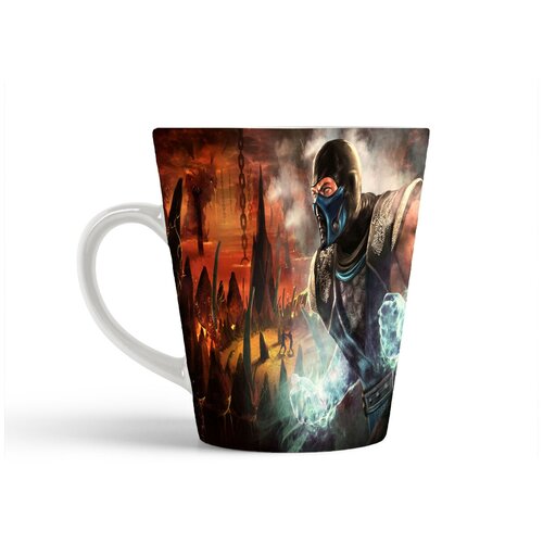 фото Кружка-латте coolpodarok mortal kombat саб зиро на фоне арена