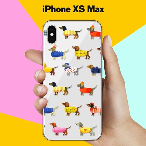 Силиконовый чехол Модные Таксы на Apple iPhone Xs Max силиконовый чехол модные таксы на apple iphone 11 pro max