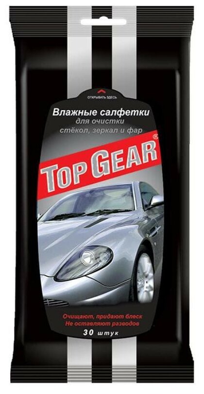 Салфетки влажные для стекол Top Gear №30