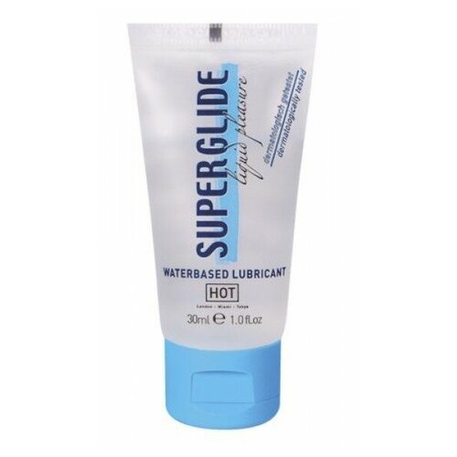 Купить HOT Гель-смазка на водной основе для чувствительной кожи Superglide - 30 мл.