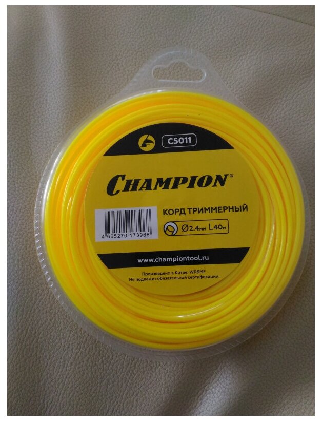 Леска (корд) CHAMPION C5011 2.4 мм 40 м 1 шт. 2.4 мм - фото №5