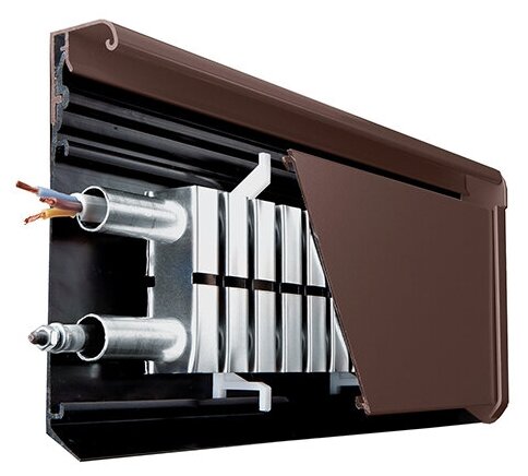 Комплект для сборки Теплый Плинтус Charley Premier электрический коричневый 2 п. метра