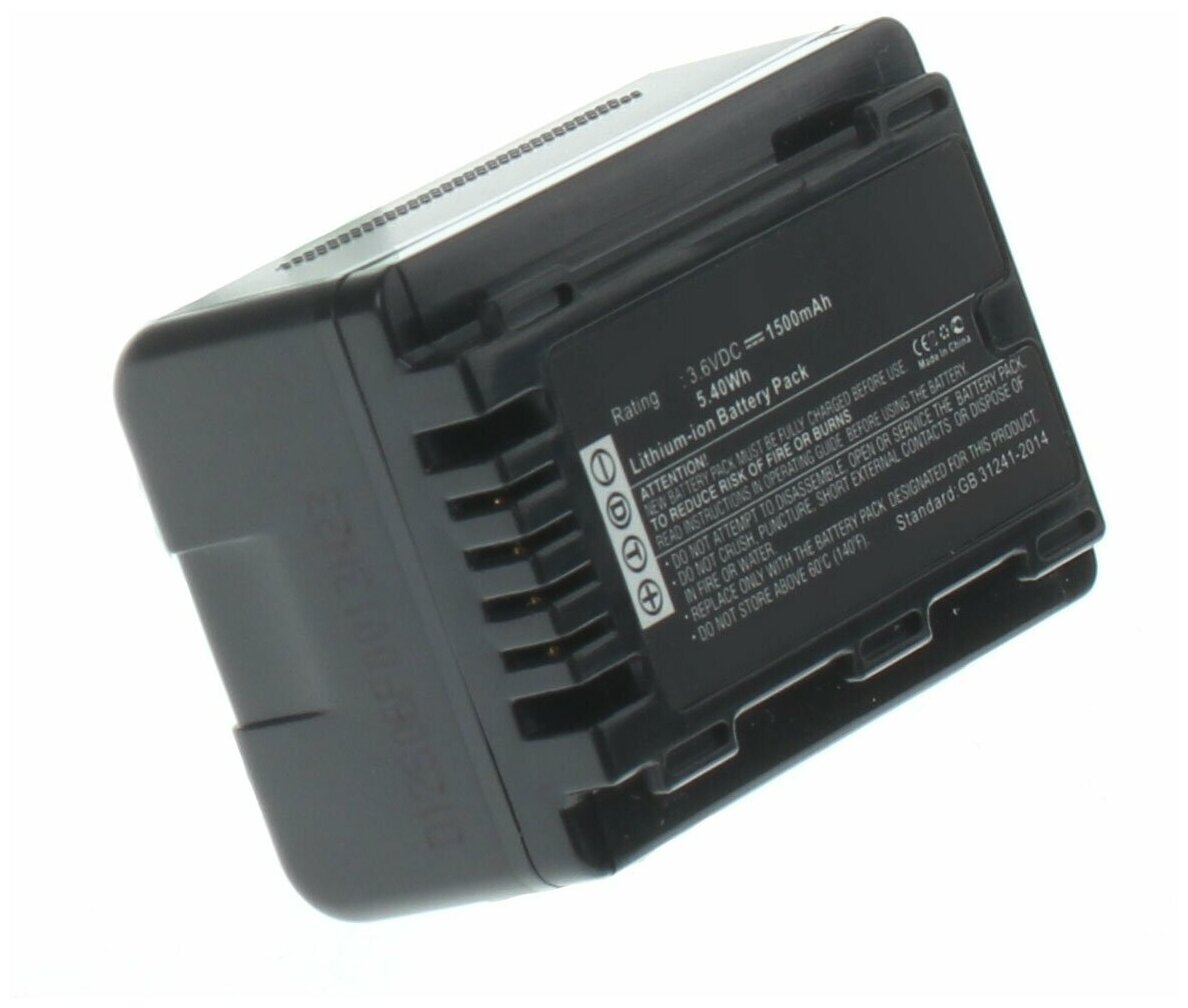 Аккумулятор iBatt iB-B1-F455 1500mAh для Panasonic VW-VBT190, VW-VBT380, VW-VBY100, VW-VBT380E-K,