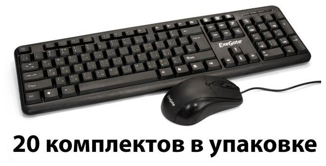 Комплект клавиатура + мышь ExeGate Professional Standard Combo MK120 black USB .