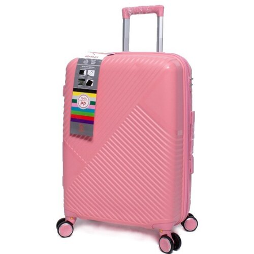 Умный чемодан Impreza Light, 75 л, размер L, розовый