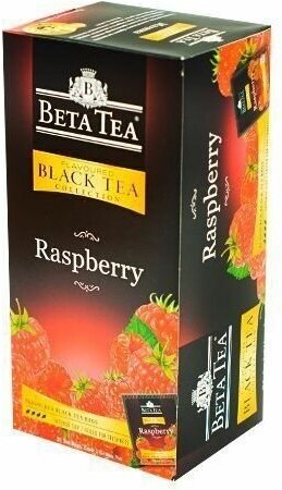 Чай Beta фр. Raspberry с ароматом малины, конверт 2 г*25 пак - фотография № 4