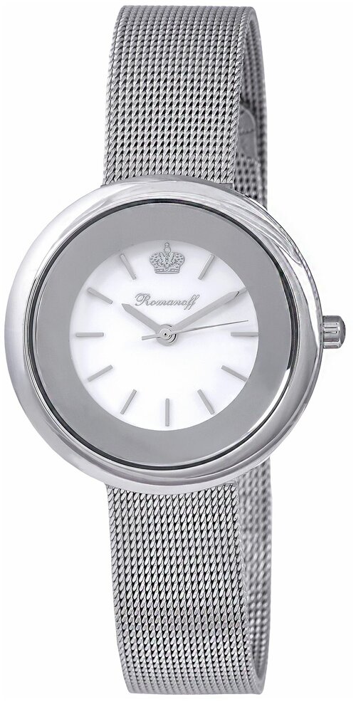 Наручные часы Romanoff, белый, серебряный