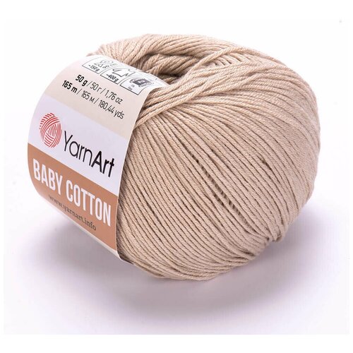 Пряжа YarnArt Baby cotton экрю (403), 50%хлопок/50%акрил, 165м, 50г, 5шт