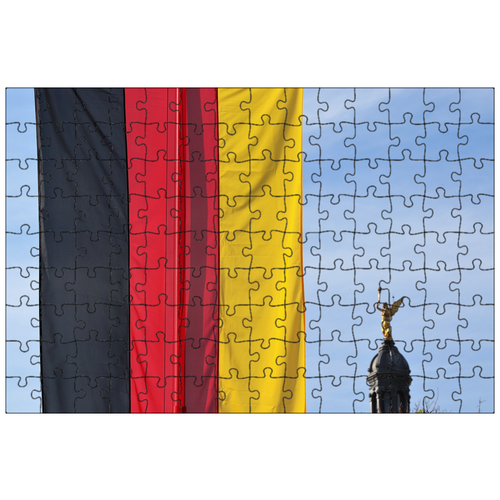 фото Магнитный пазл 27x18см."флаг, немецкий, символ" на холодильник lotsprints