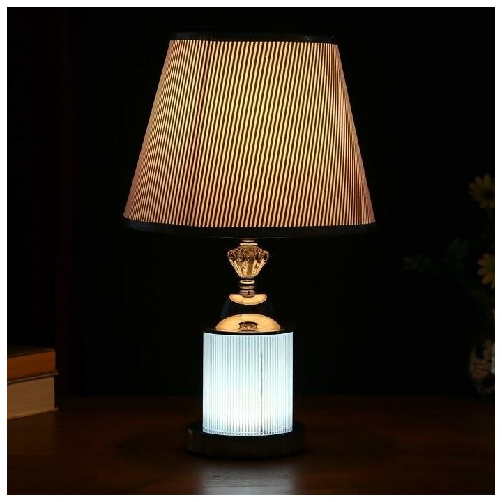 Лампа настольная с подсветкой LED 58080/1 E27 40Вт хром 25х25х41см 5043836