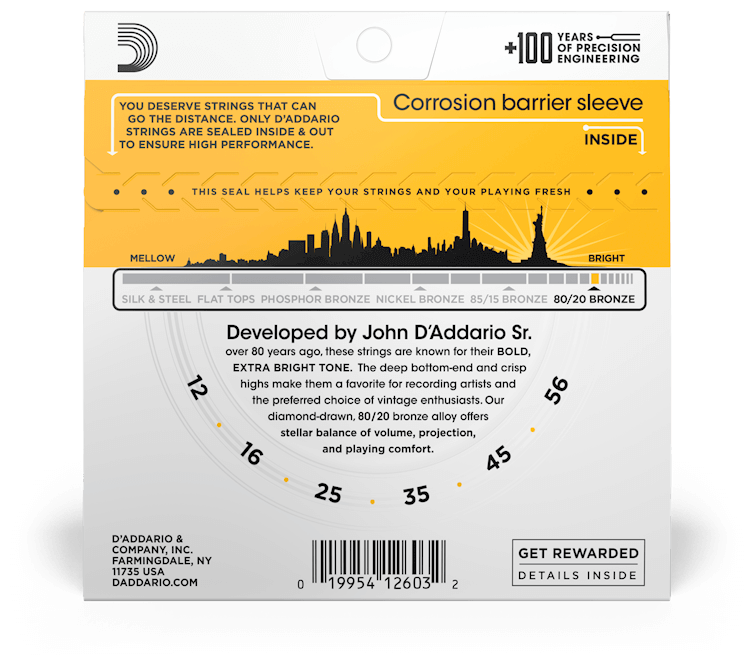 Струны для акустической гитары D'Addario - фото №2