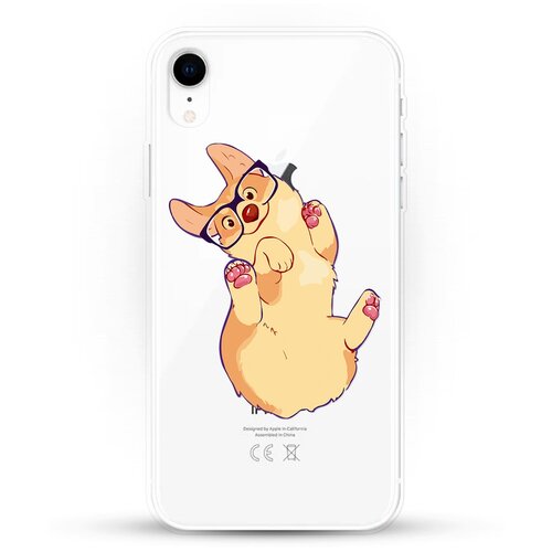 фото Силиконовый чехол корги в очках на apple iphone xr andy & paul