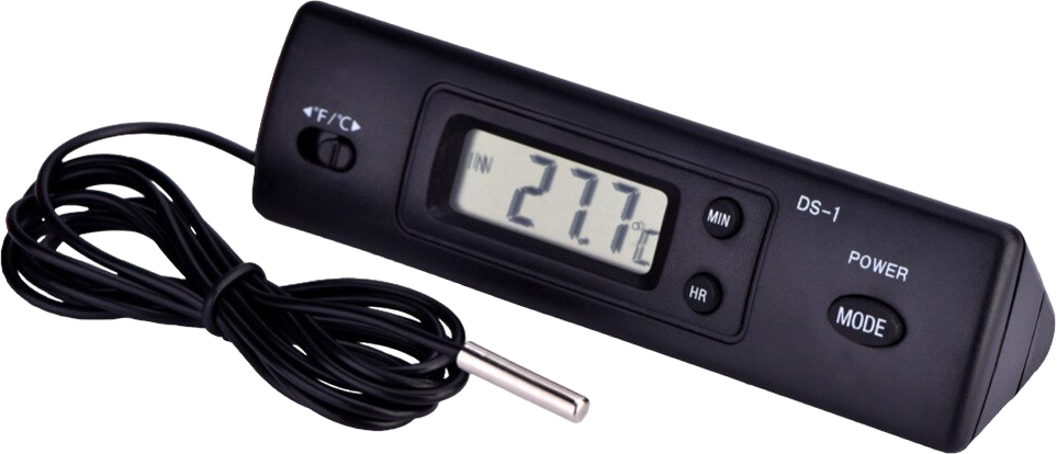 Автомобильный термометр для авто в машину c часами и выносным датчиком