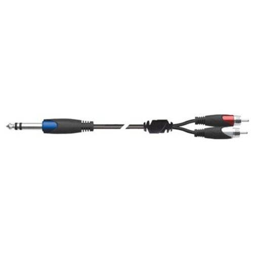 компонентный кабель 3 метра разъёмы stereo mini jack male 2 rca quik lok sx40 3k Quik Lok SX12-3K компонентный кабель, 3 метра