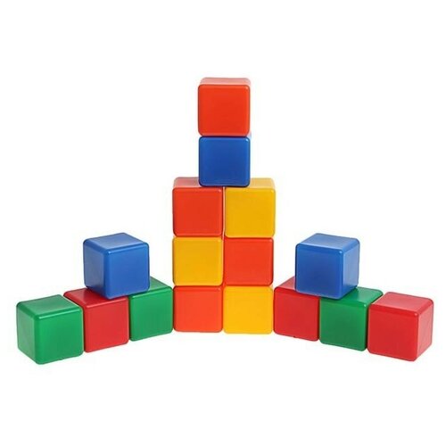 Набор кубиков 16 шт цветные 1200605 622₽