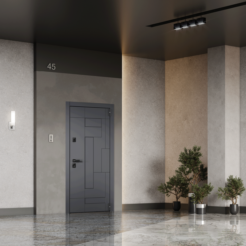 Дверь входная для квартиры Torex Ultimatum-М 950х2050, правый, тепло-шумоизоляция, антикоррозийная защита, замки 4-го класса защиты, серый/белый - фотография № 3