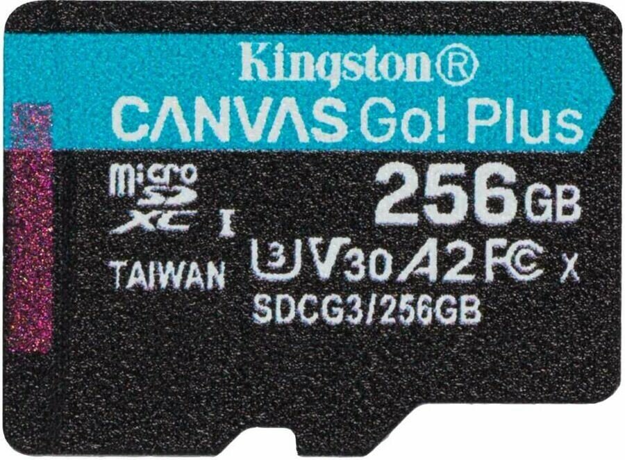 Карта памяти Kingston Canvas Go! Plus microSDXC UHS-I U3 256ГБ Class 10 (SDCG3/256GBSP)