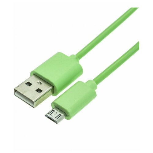 Дата-кабель USB-MicroUSB, 1 м, зеленый дата кабель usb microusb 1 м черный