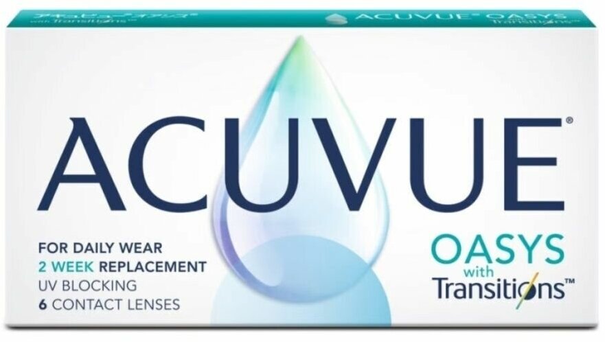 Контактные линзы Acuvue Oasys with Transition, Двухнедельные, -2,00 / 14 / 8,4 / 6 шт.