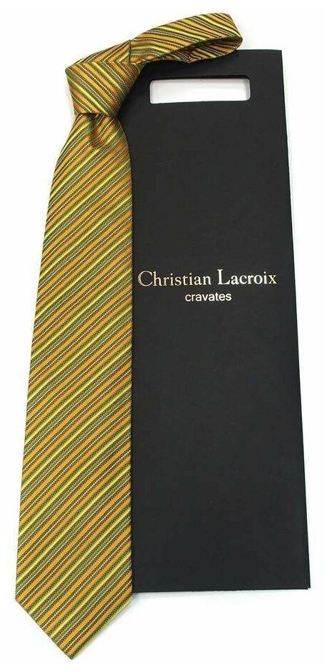 Модные тенденции лета на шелковом итальянском галстуке Christian Lacroix 820128 