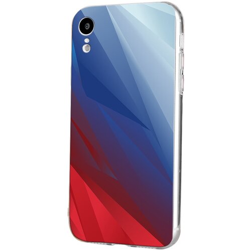 Силиконовый чехол Mcover для Apple iPhone XR с рисунком Абстрактный флаг РФ силиконовый чехол mcover для apple iphone 7 plus с рисунком абстрактный флаг рф