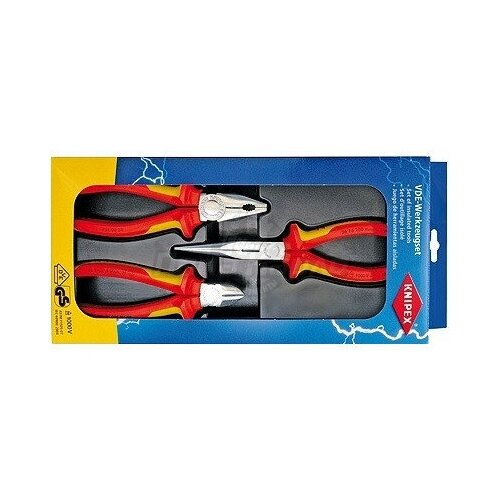 knipex плоскогубцы 180 мм с гладкими губками knipex kn 2001180 Набор клещей Knipex KN-002012