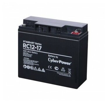 CyberPower батареи комплектующие к ИБП Аккумуляторная батарея RC 12-17 12V 17Ah