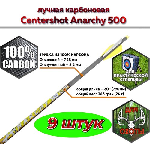 Стрела лучная карбоновая Centershot Anarchy 500 ( 6 шт. )