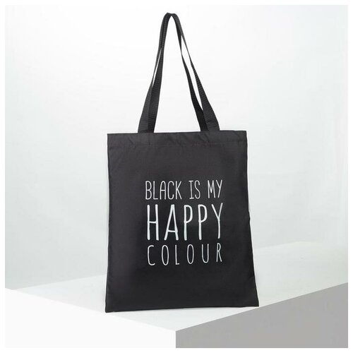 сумка шопер black color без молнии без подкладки цвет чёрный Сумка шоппер NAZAMOK, черный