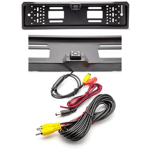 Камера заднего вида CarPrime в рамке номерного знака со световыми диодами Цвет черный 101500₽