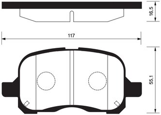 Дисковые тормозные колодки передние SANGSIN BRAKE SP1373 для Toyota Ipsum, Toyota Matrix, Toyota Noah (4 шт.)