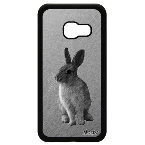 фото Ударопрочный чехол на смартфон // galaxy a3 2017 // "кролик" дизайн стиль, utaupia, серый