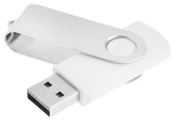 Флешка L 104 W, 32 ГБ, USB2.0, чт до 25 Мб/с, зап до 15 Мб/с, белая