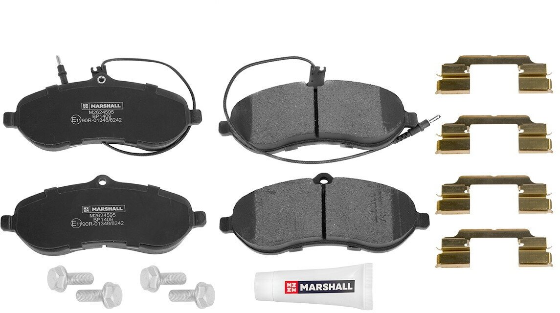 Тормозные колодки дисковые передние MARSHALL M2624595 для Citroen Jumpy (VF7) 07-, Peugeot Expert 07- // кросс-номер TRW GDB1719