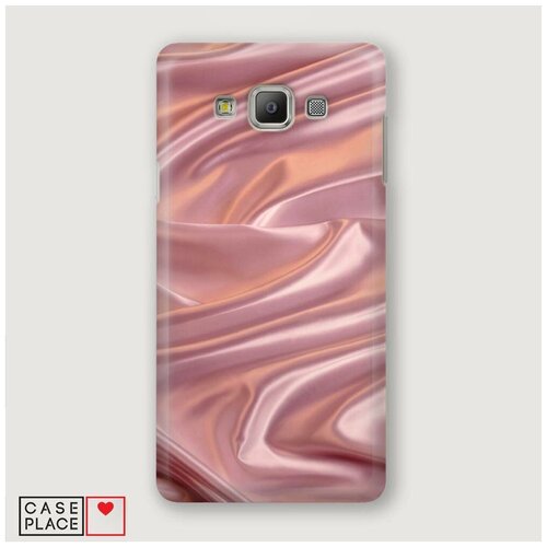 фото Чехол пластиковый samsung galaxy a3 текстура розовый шелк case place