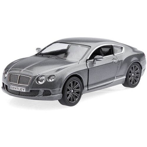 Машина Bentley Continental GT Speed 2012 серая металл инерция Kinsmart KT5369W-KR3 машинка металлическая kinsmart 1 38 aston martin db5 kt5406d инерционная двери открываются красный